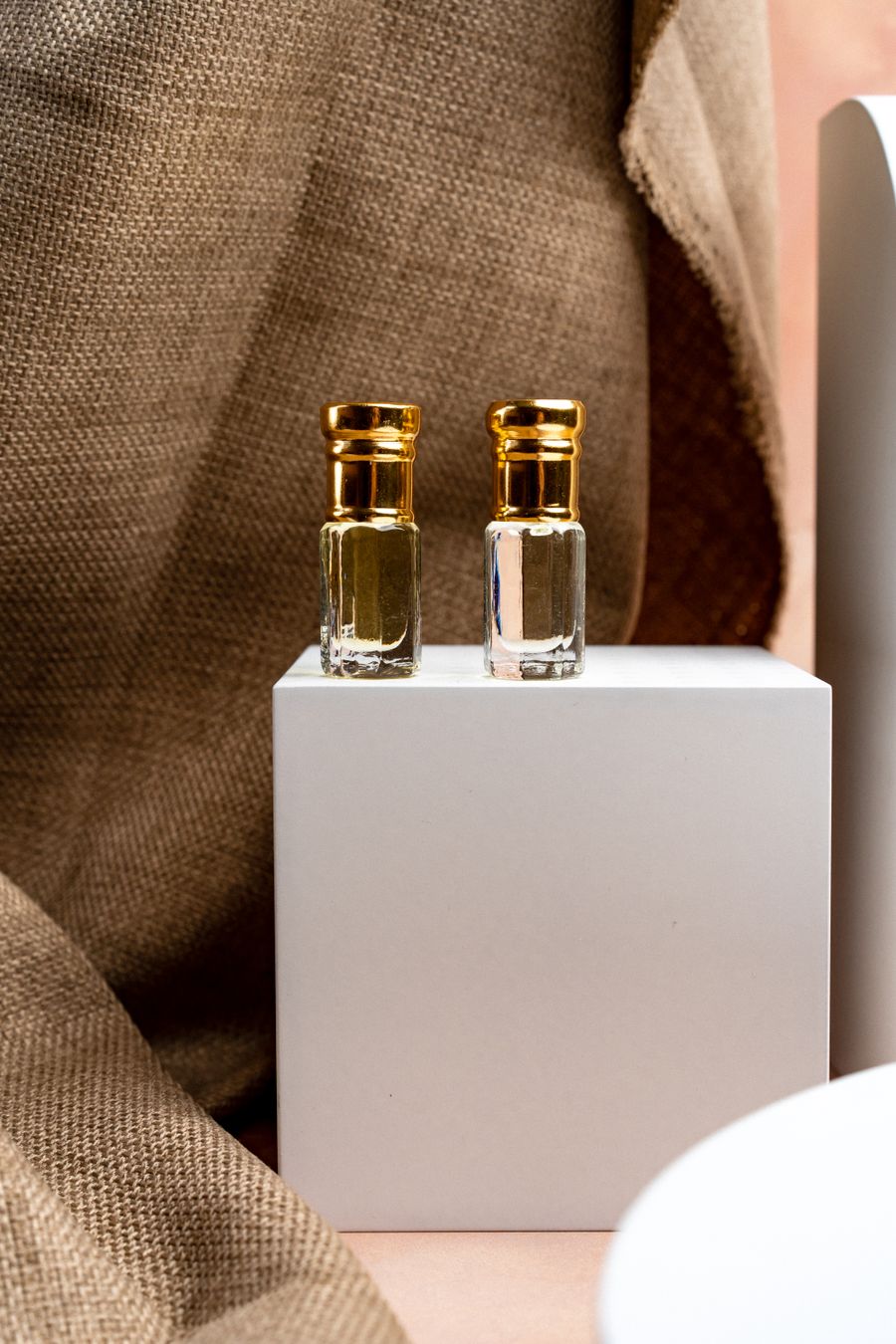 Close up shot of perfume bottles — Adjust an Image technique