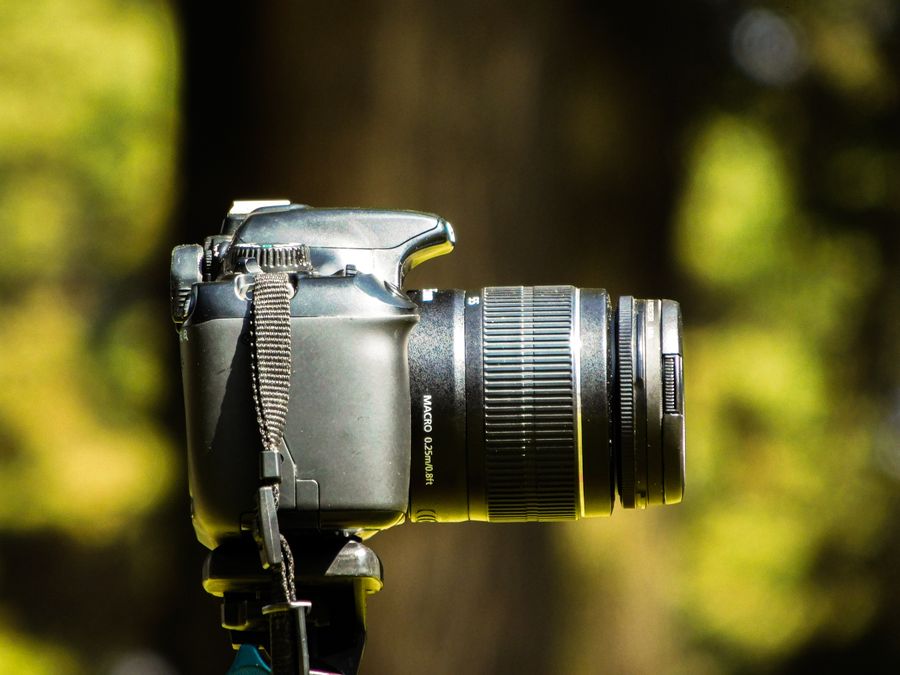 Selective focus photo of a dslr camera — Export a Design annotated figure