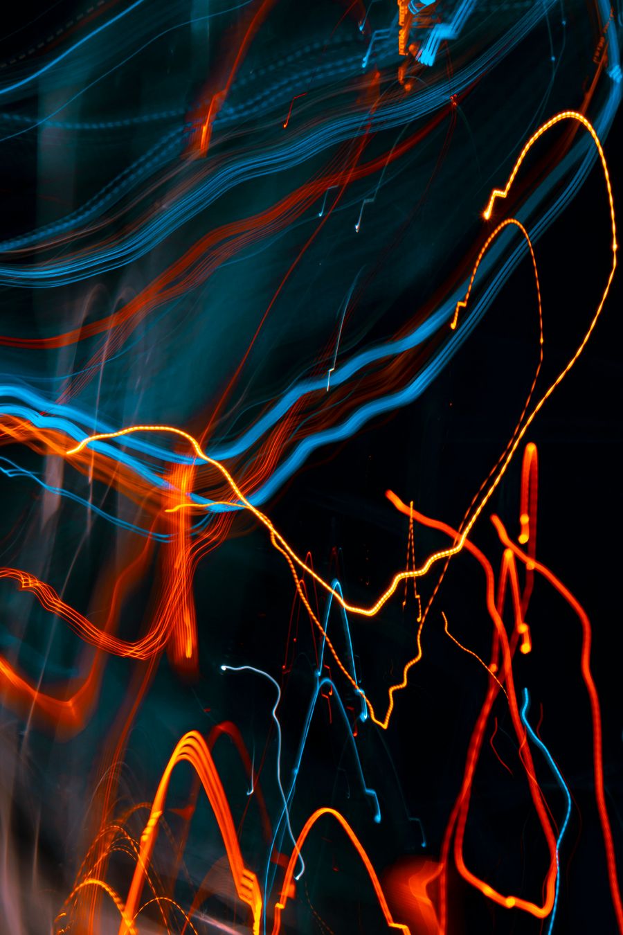 Blue and orange light streaks — Start from a template, finish in minutes in use