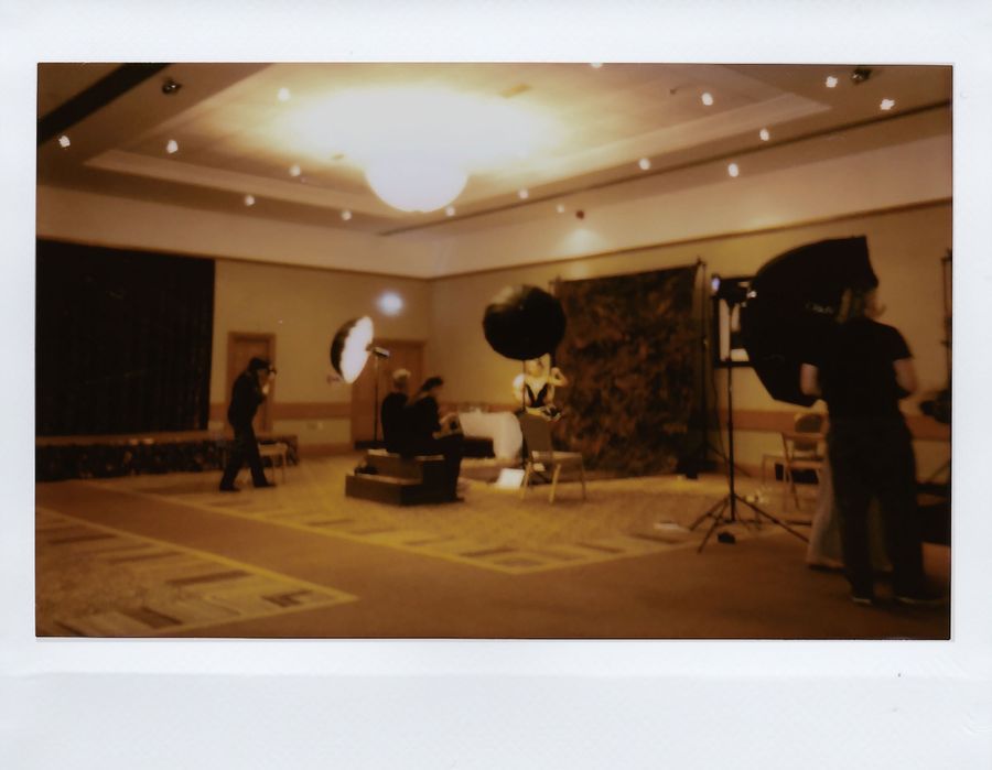 People in filming studio — Video annotated figure