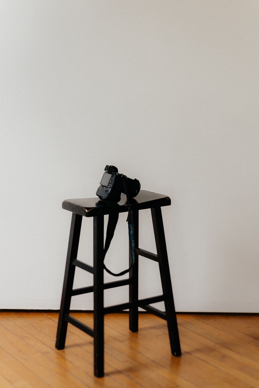 Professional camera on stool in studio — Privacy Policy layers-panel mockup