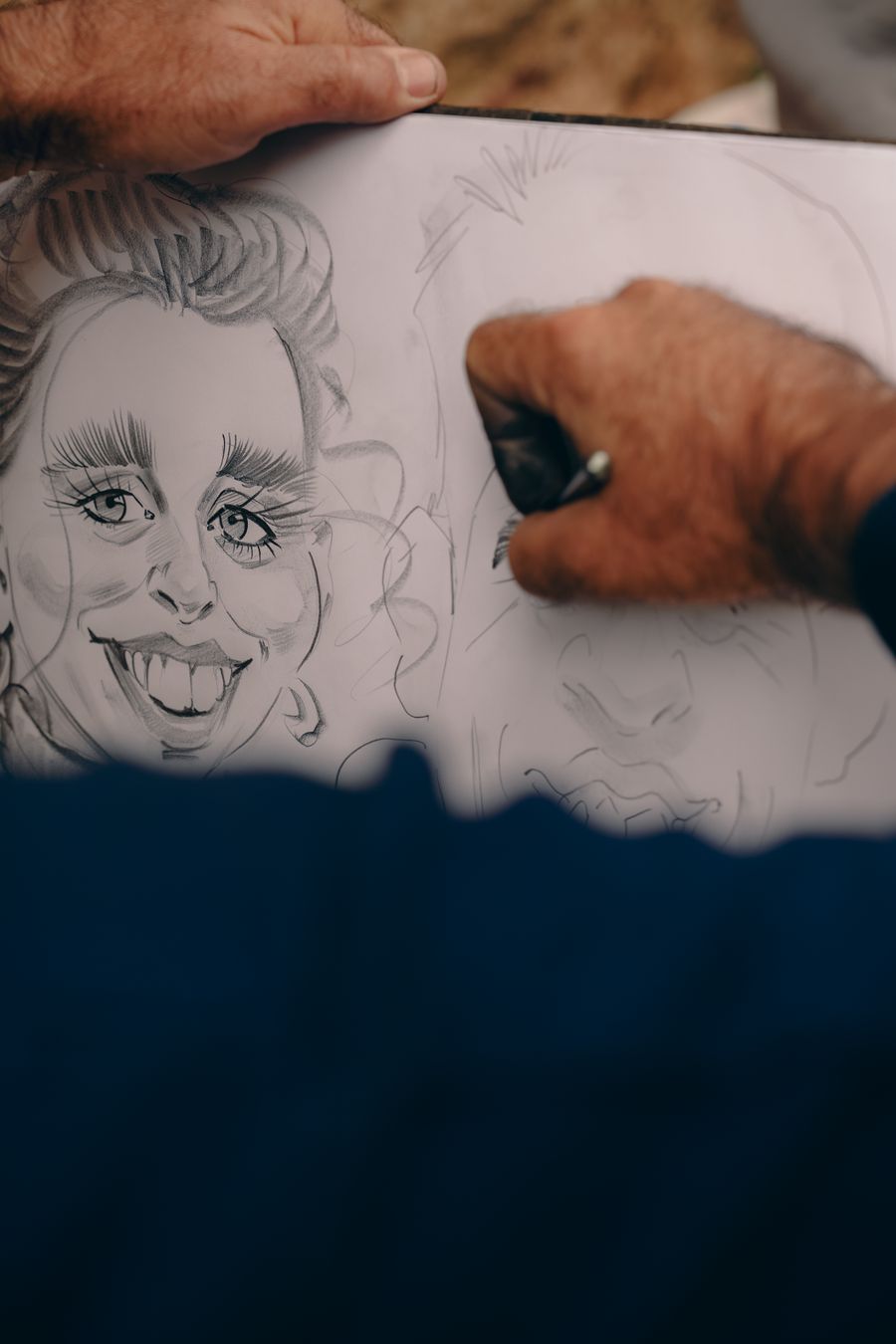 Artist sketching on paper — Simple pricing, no watermarks, no gotchas export-dialog mockup