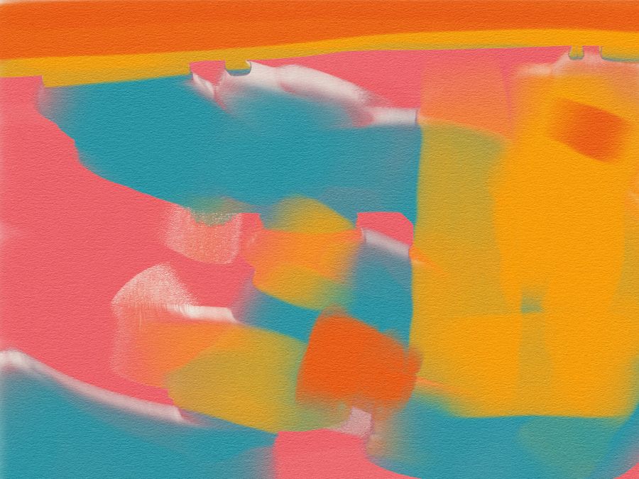 Vibrant abstract expressionist digital painting — Start designing free template-card mockup