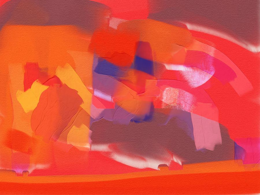Vibrant abstract expressionist digital painting — Documents templates phone mockup