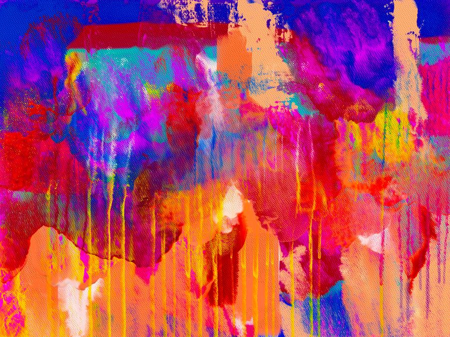 Vibrant abstract expressionist painting texture — Documents templates phone mockup