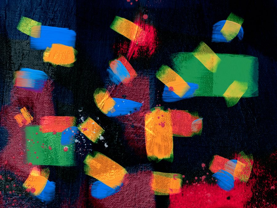 Vibrant abstract expressionist painting with bold colors — stock photo for Adjust an Image