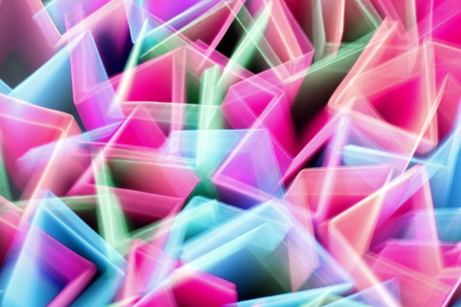 Vibrant abstract geometric light art — stock photo for Apply a Color Palette