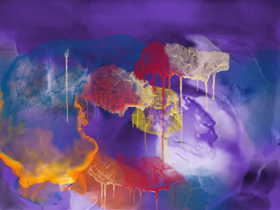 Vivid abstract expressionism paint drips — stock photo for Add an Image