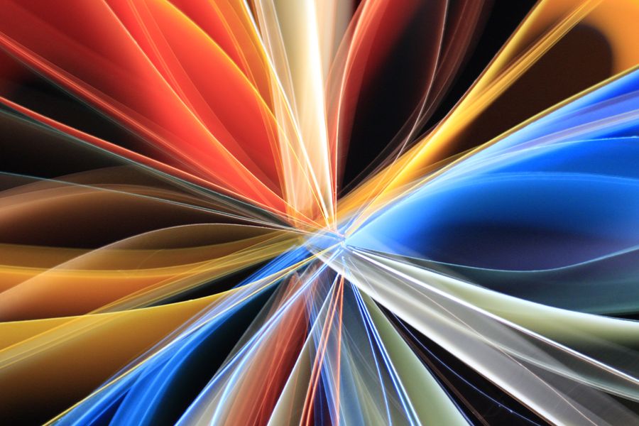 Vibrant abstract light streaks in dynamic pattern — Portraits isolated cleanly