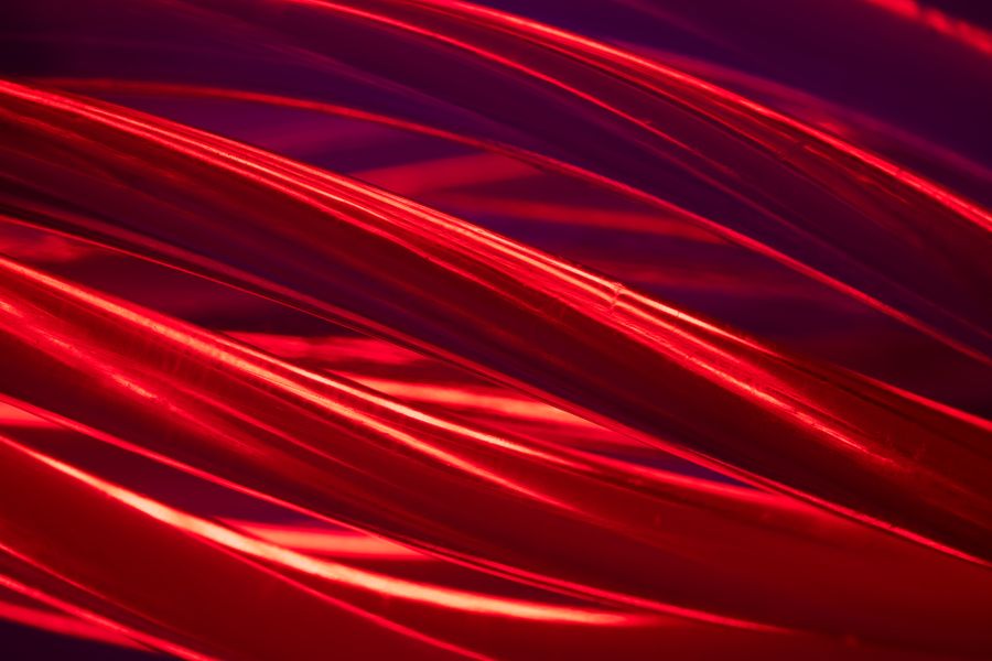 Dynamic abstract red lighting with fluid curves — Add Text motion card