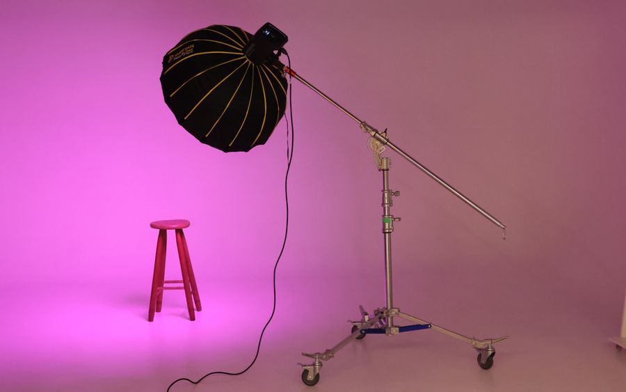 Photography studio setup with lighting equipment — Share links generated in one click