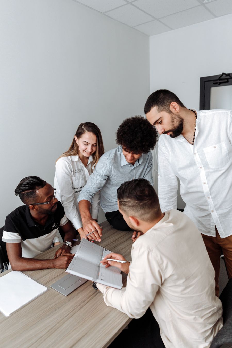 People working together — stock photo for Presentations templates