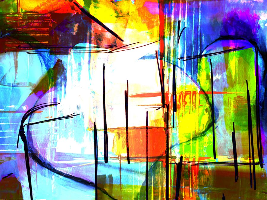 Colorful abstract painting — stock photo for Add Text