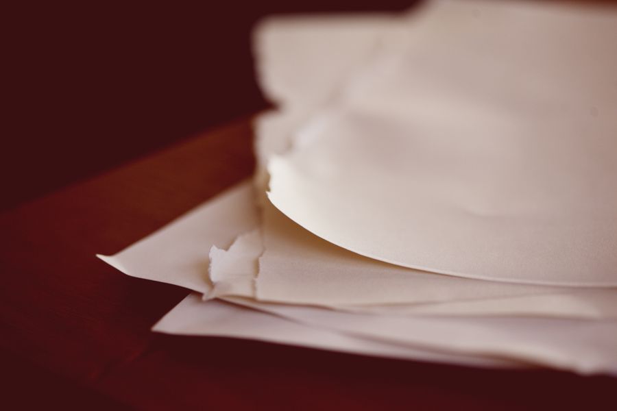 Close up shot of white papers — Start from a template, finish in minutes browser mockup