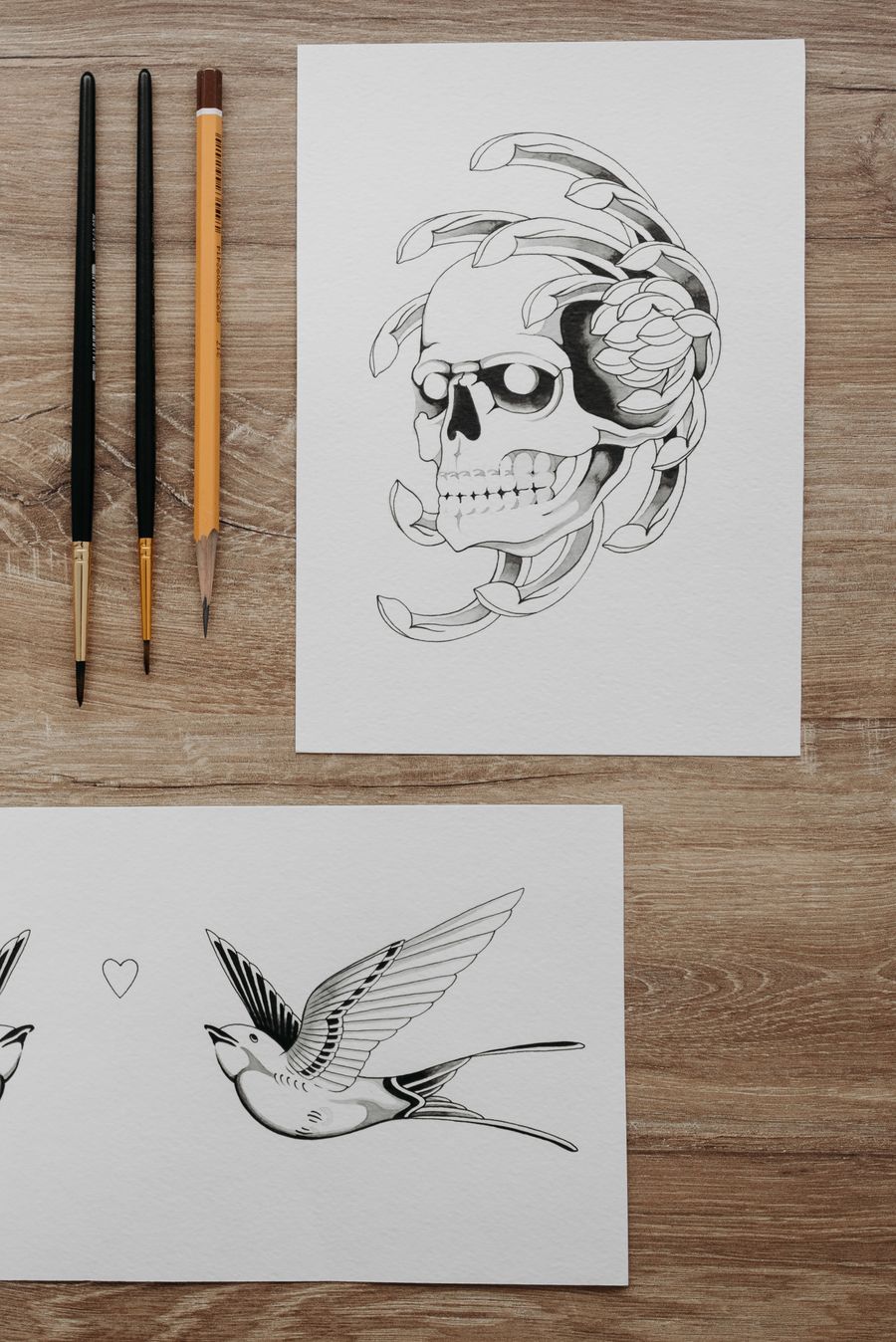 Tattoo designs on paper — Suggest a Color Palette motion card