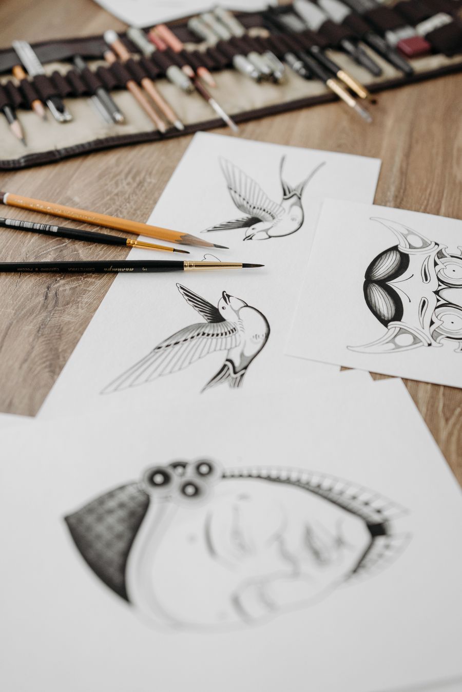 Close up of drawings — stock photo for Privacy Policy
