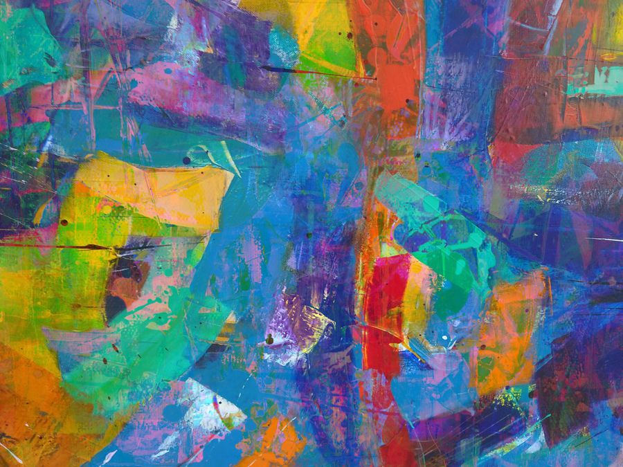 Close up photo of an abstract painting — Create a Design browser mockup
