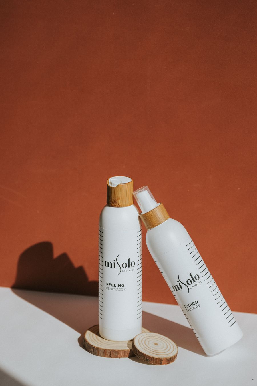 Skincare products in white bottles — Add Text export-dialog mockup