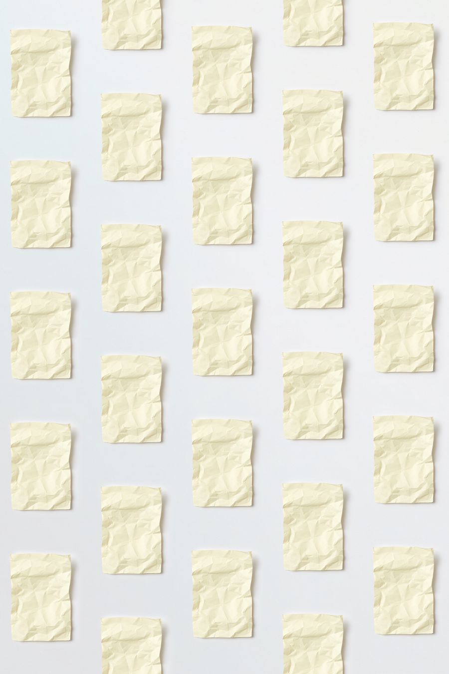 Overhead shot of crumpled papers — stock photo for Design craft, taught with the product