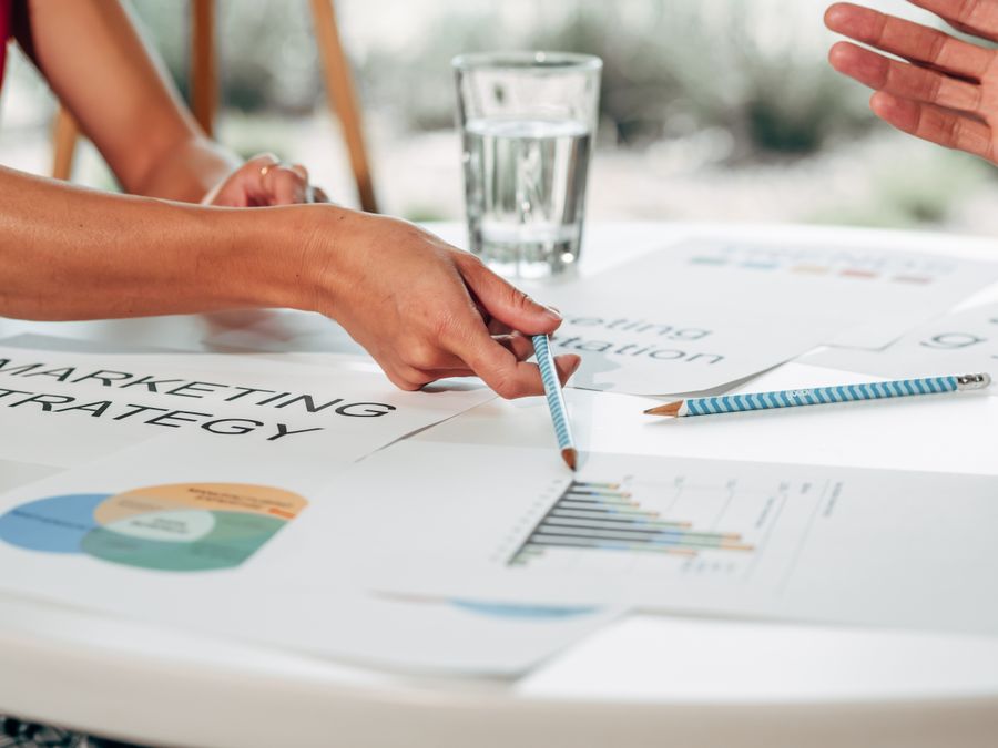 People working with documents in an office — stock photo for Start designing free