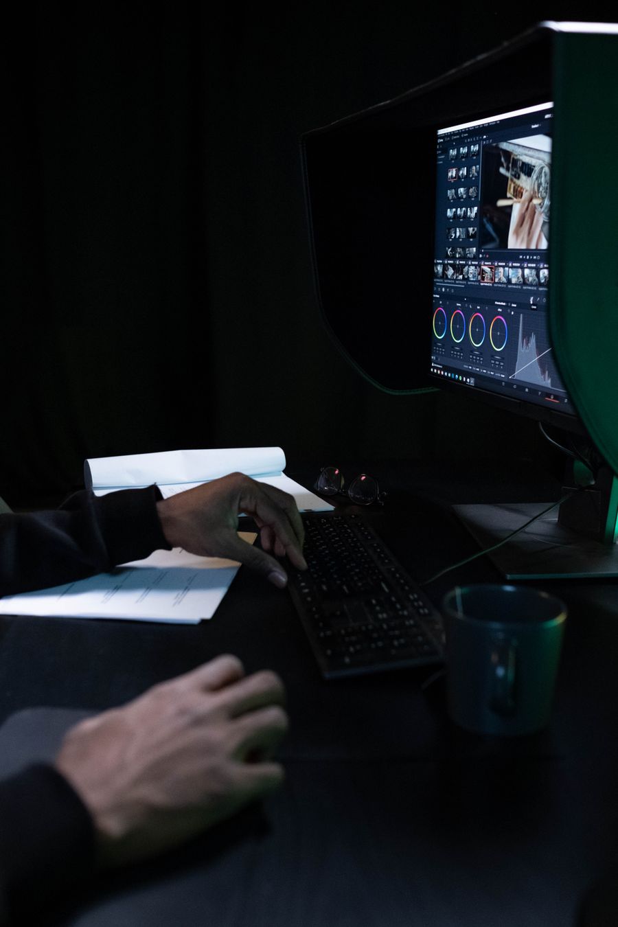 A person using computer — Suggest a Color Palette browser mockup