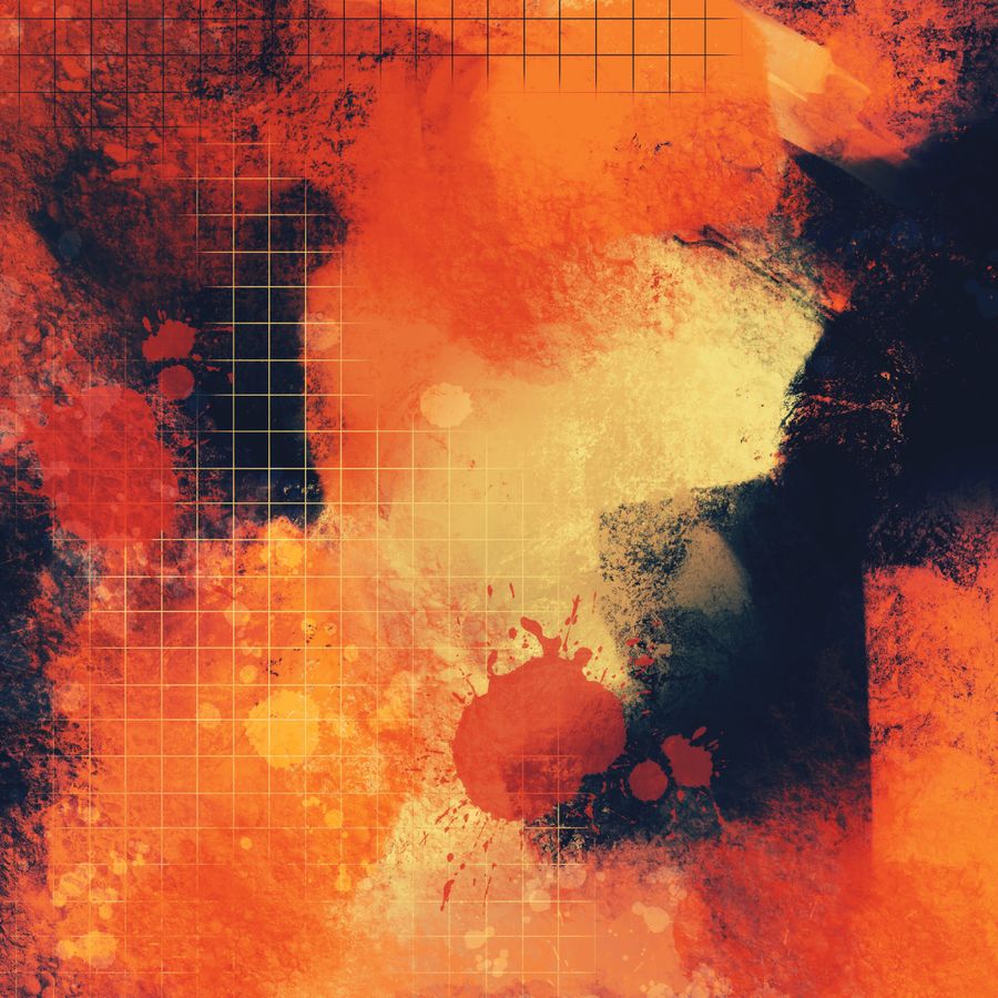 Red and black abstract painting — Export a Design layers-panel mockup