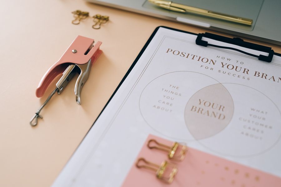 Business plan on a pad — Documents annotated figure