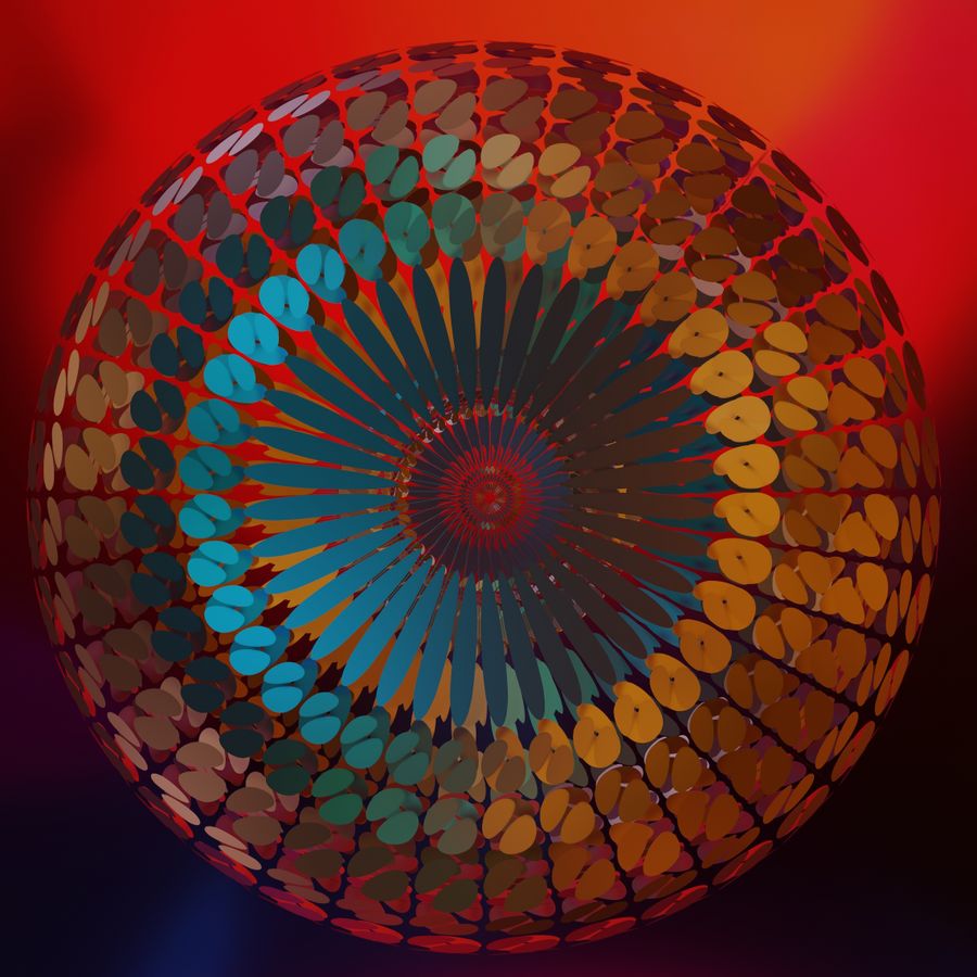 Circular structure rendered in 3d — Presentations annotated figure